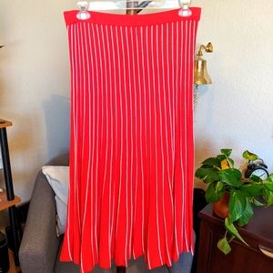 Katie Sturino for StitchFix Red Pleated Skirt